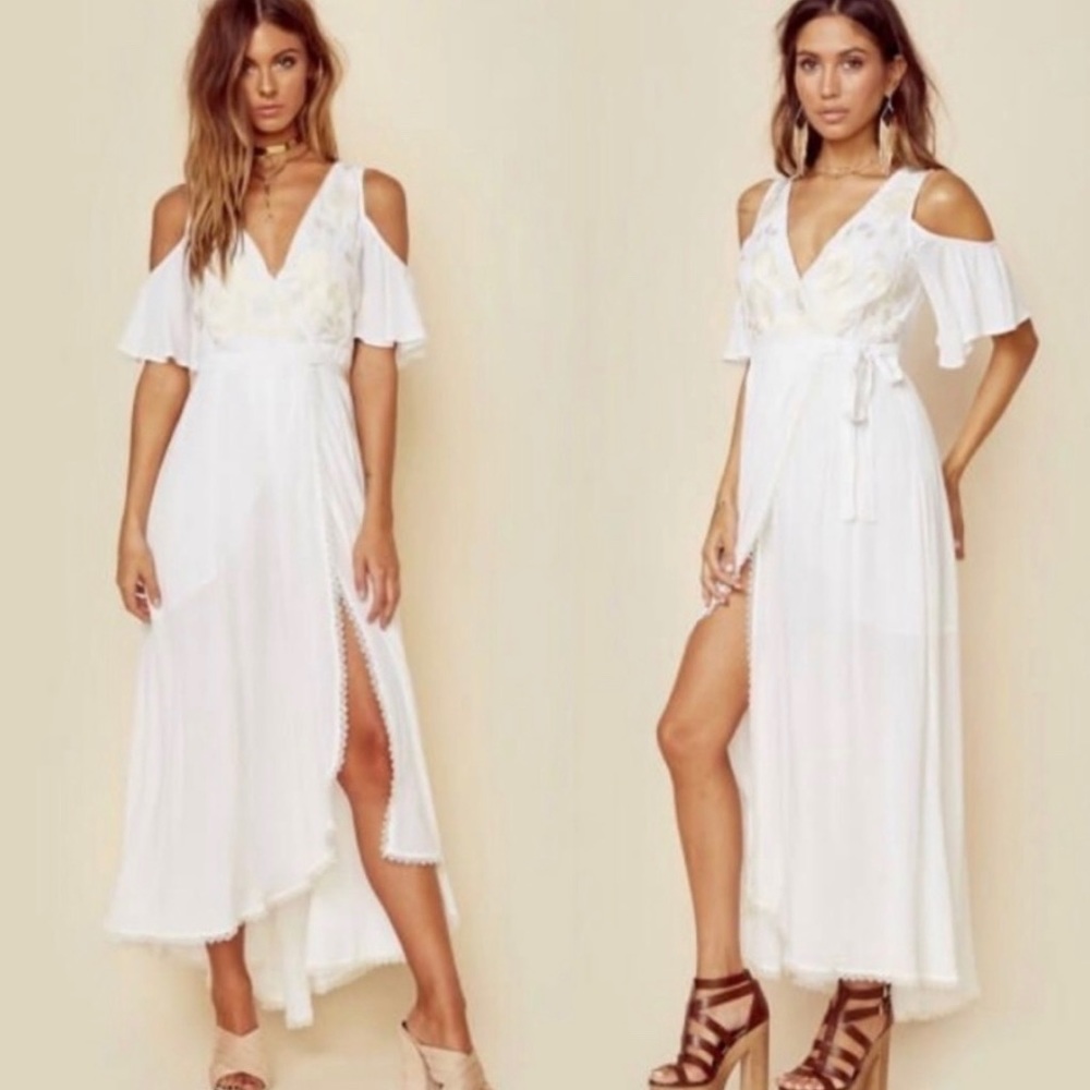 Rahi Cali white wrap dress